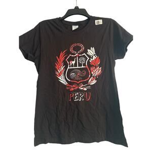 NWT Port & Company Women's Black Peru Short Sleeve T Shirt Size Medium